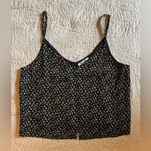 Madewell button-up flowy crop top tank